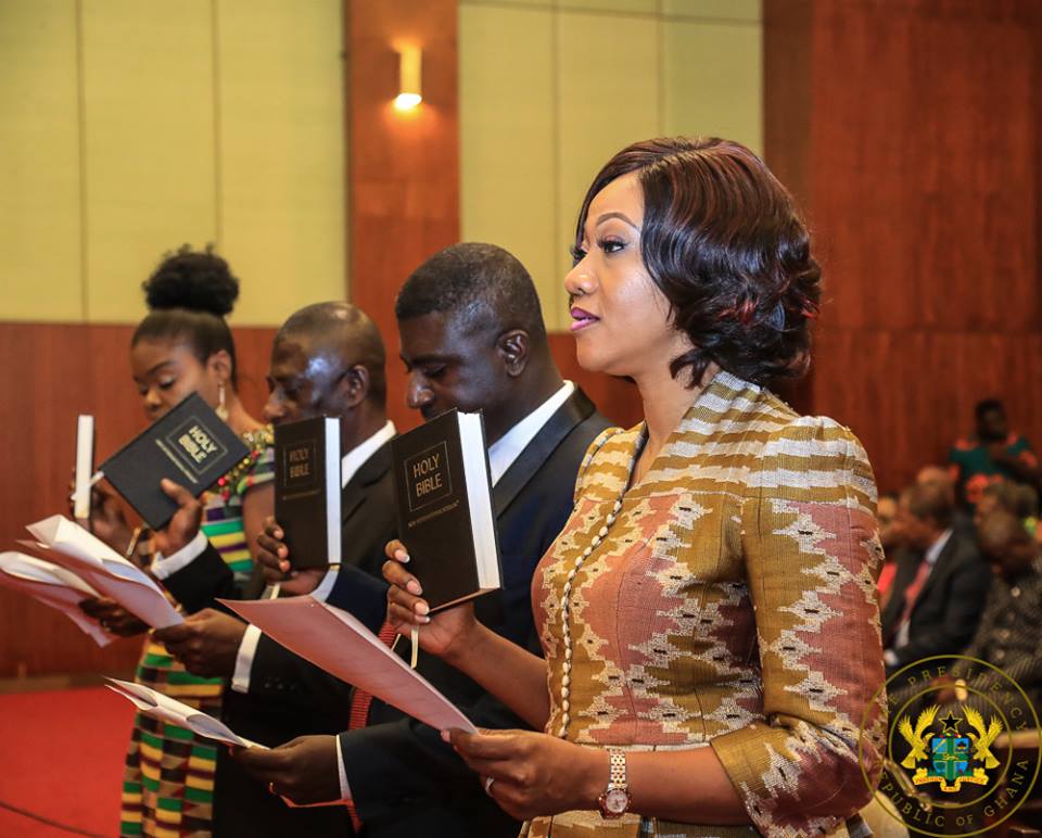 President Akufo-Addo swears in Jean Mensa, 3 other